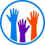 Icon of three hands raised