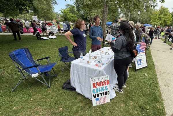 Rank MI Vote volunteers connect with voters in Detroit